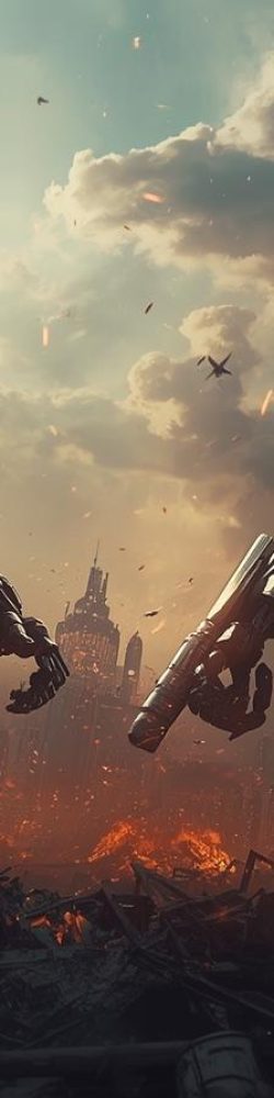 Mechs Fighting Background